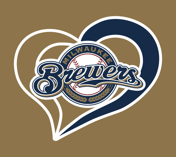 Milwaukee Brewers Heart Logo vinyl decal